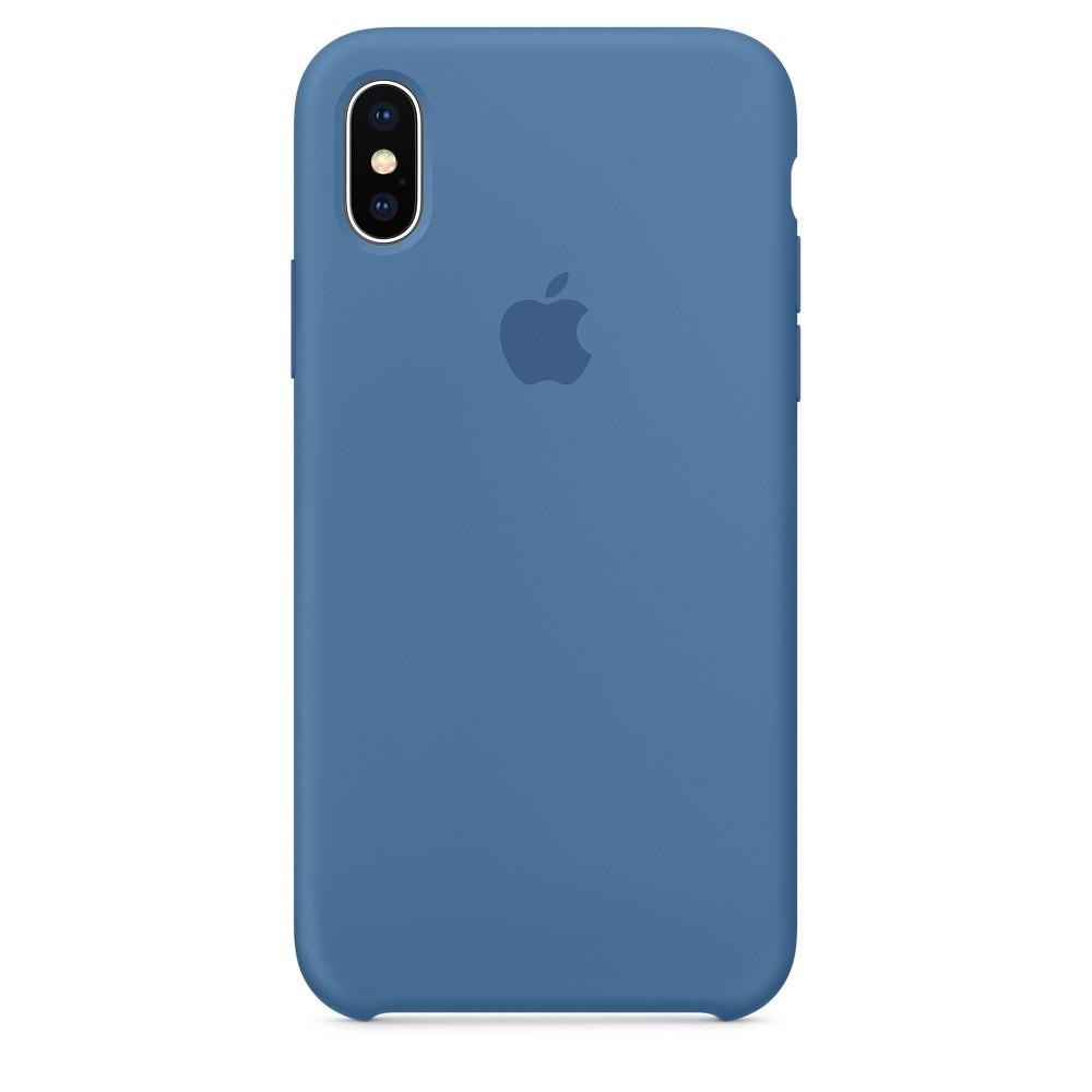 Чехол-накладка Apple Silicone Case for iPhone X, Denim Blue (HC) Чехол-накладка Apple Silicone Case for iPhone X, Denim Blue (HC)