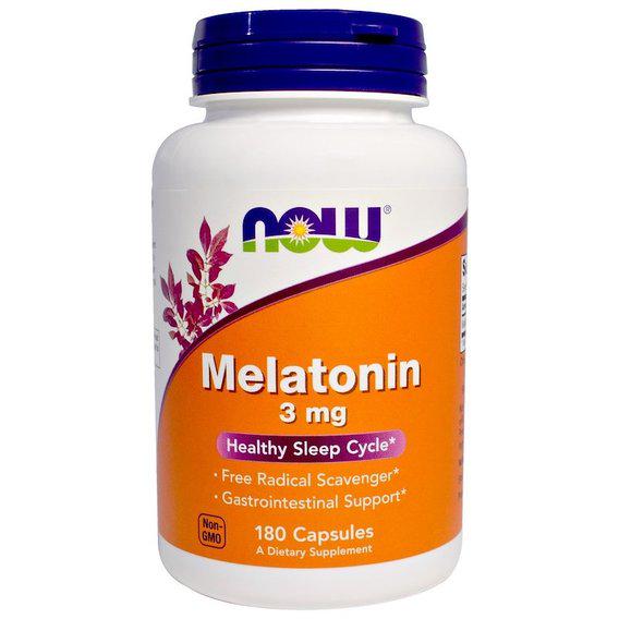 Мелатонін для сну NOW Foods Melatonin 3 мг 180 Caps (NOW-03257)