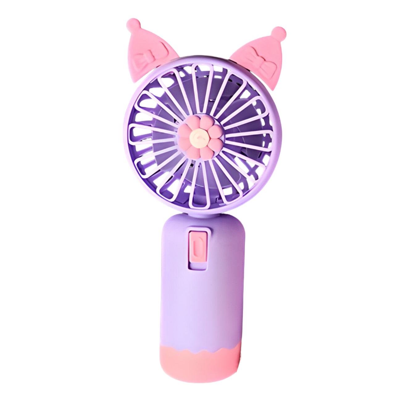 Дитячий вентилятор із вушками Фіолетовий (JQK21) - фото 1