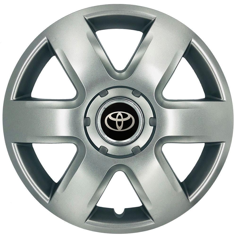 Колпаки SJS 337 с логотипом Toyota R15 4 шт. Серебристый (2654558838)