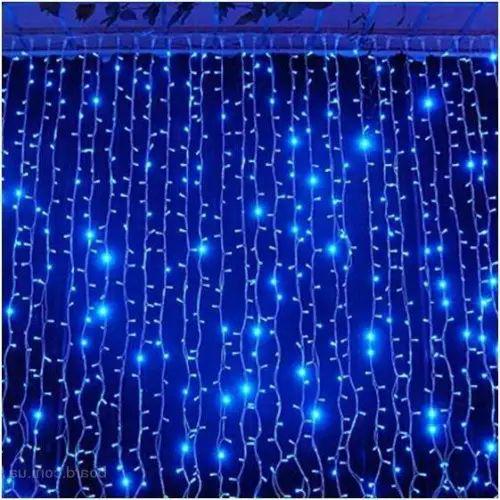 Гирлянда водопад новогодняя 320-400L 10х32 ламп с синей подсветкой внутри помещения 3x3 м