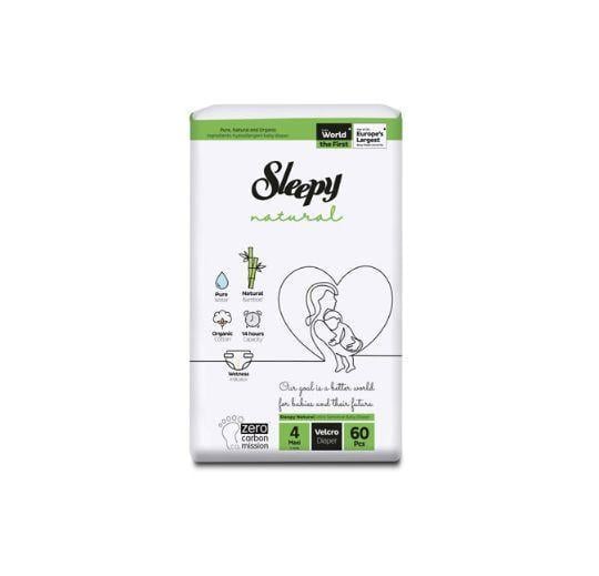 Підгузки дитячі Sleepy Natural 4 maxi 60 шт. (1653818469)