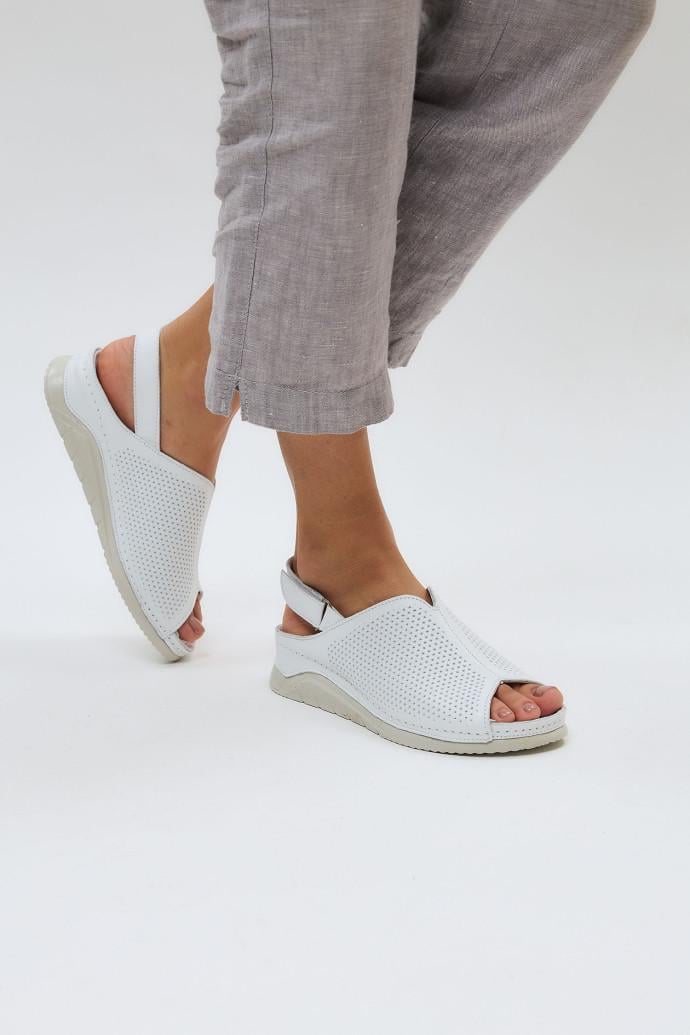 Босоножки женские Anna Lucci кожаные р. 36 Белый (198033)