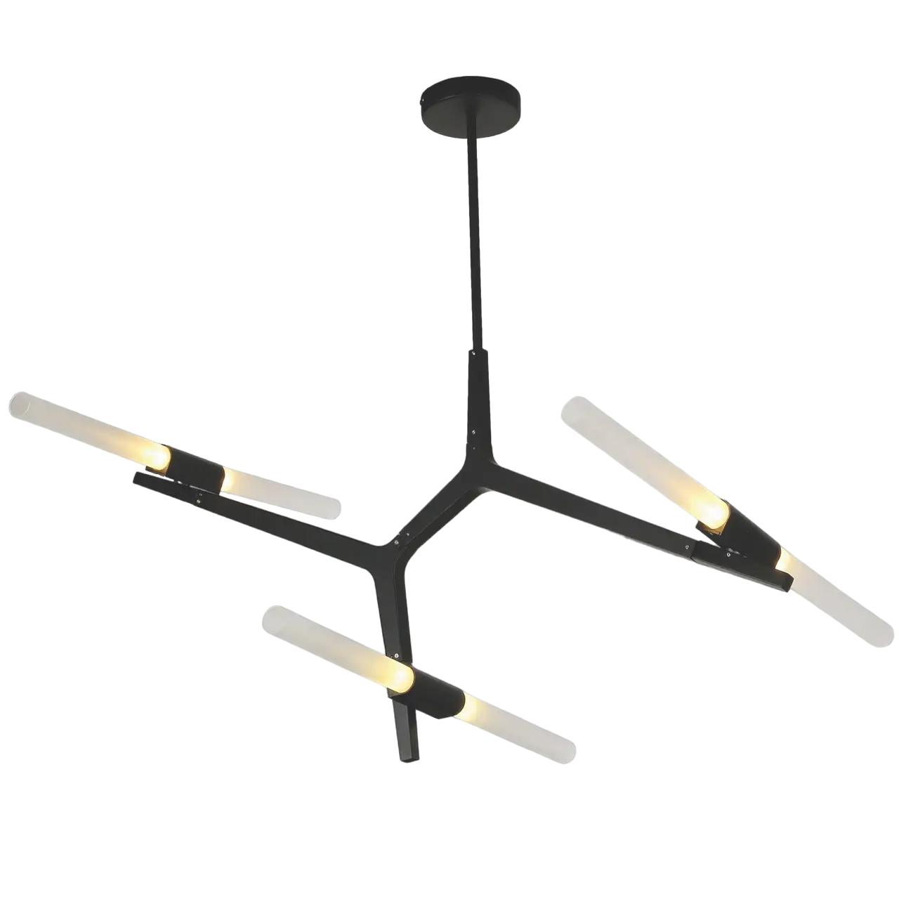 Люстра на 6 ламп Bulb Чорний (56-LPR189-6 BK)