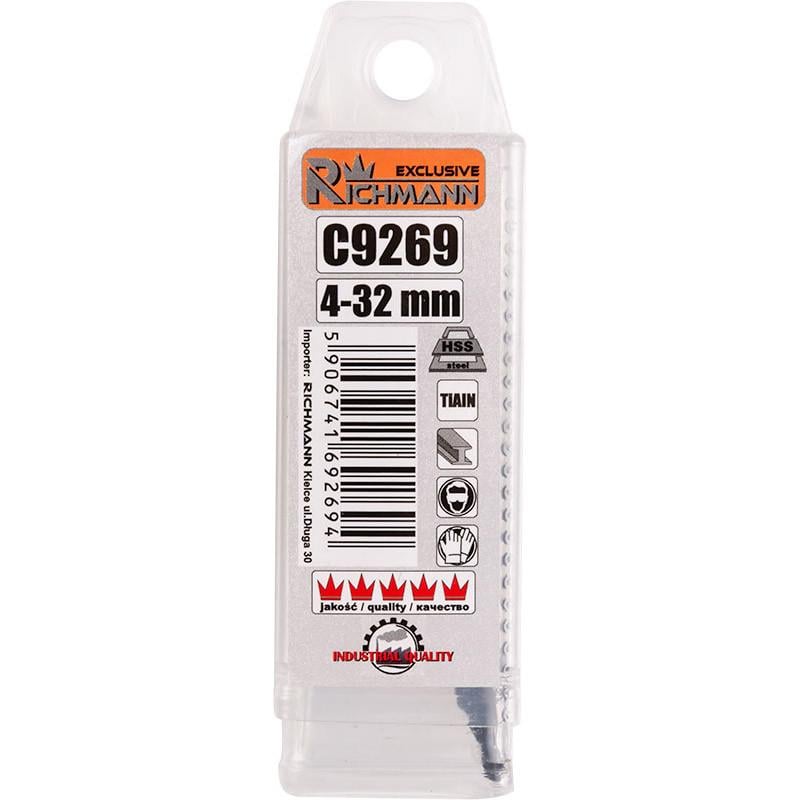 Свердло по металу спіральне Richmann 4-32 мм (C9269) - фото 2 Свердло по металу спіральне Richmann 4-32 мм (C9269) - фото 2