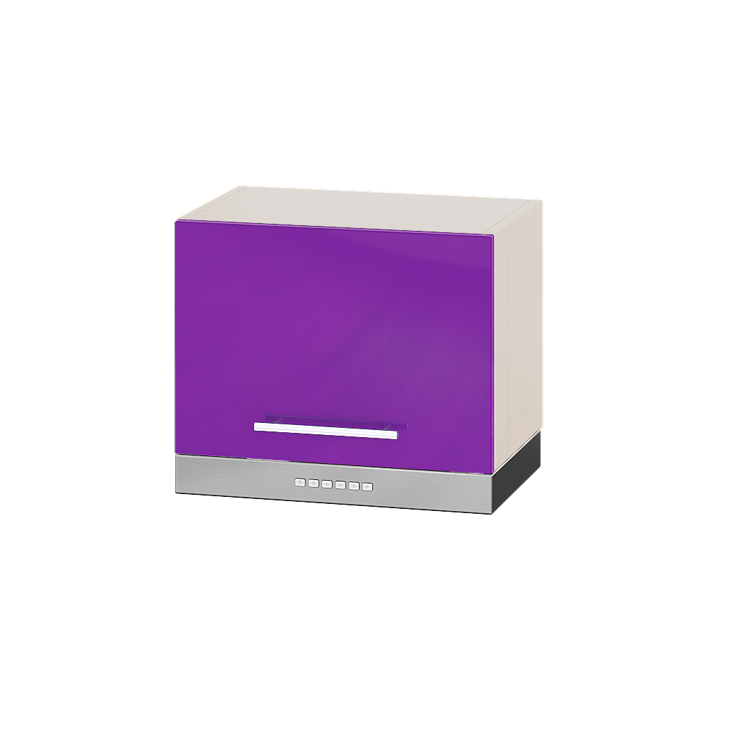 Шафа верхня під витяжку Еверест Модерн модуль Верх В15-500 50х30х36 см Бузковий глянець/Дуб Молочний (05114) - фото 1