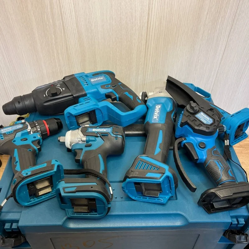 Набор инструментов шуруповерт/болгарка/ударный гайковерт/секатор/пила/перфоратор 6в1 (VEN-1305-C9) - фото 2