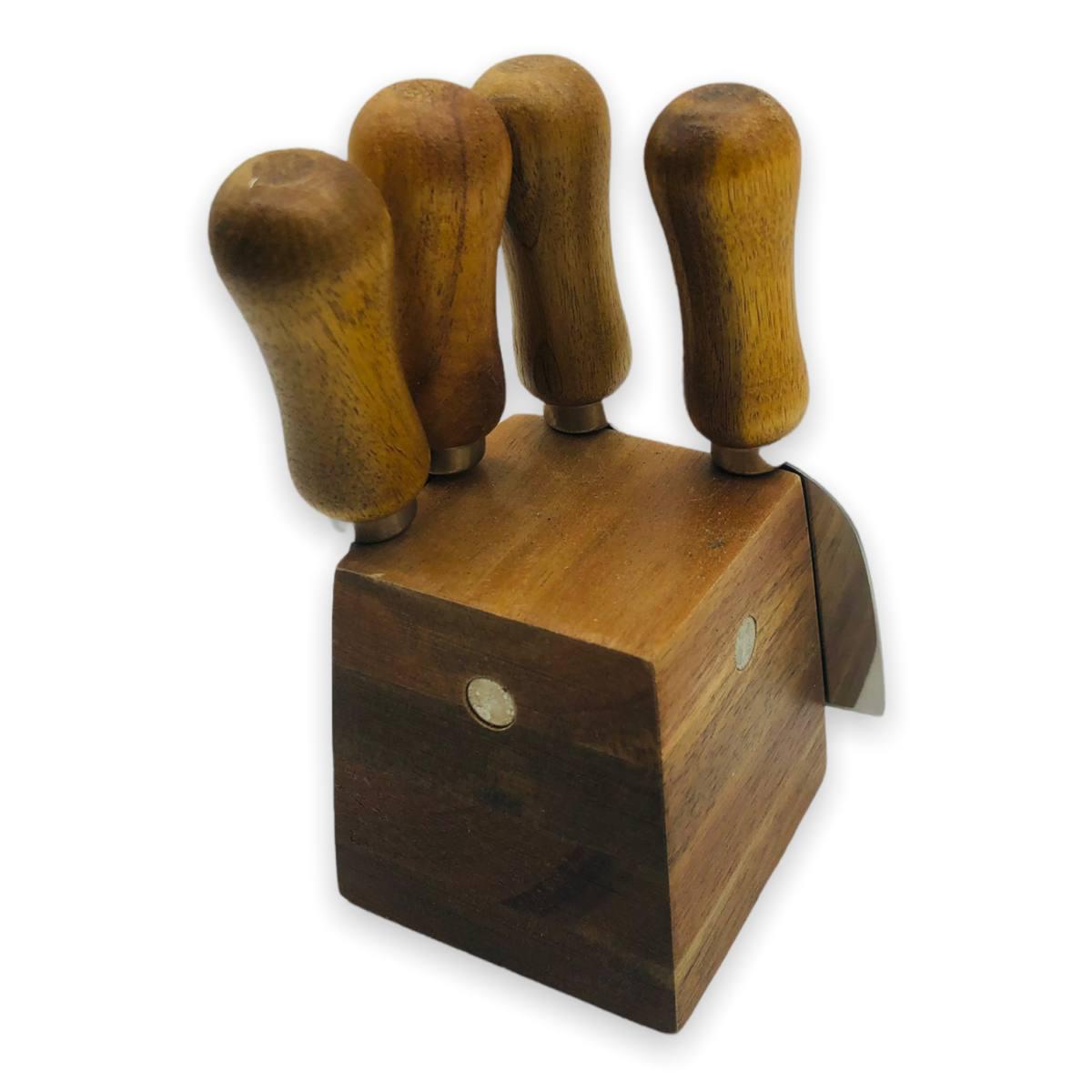 Набор ножей для нарезки сыра с деревянной подставкой (fa96445a) - фото 4 Набор ножей для нарезки сыра с деревянной подставкой (fa96445a) - фото 4