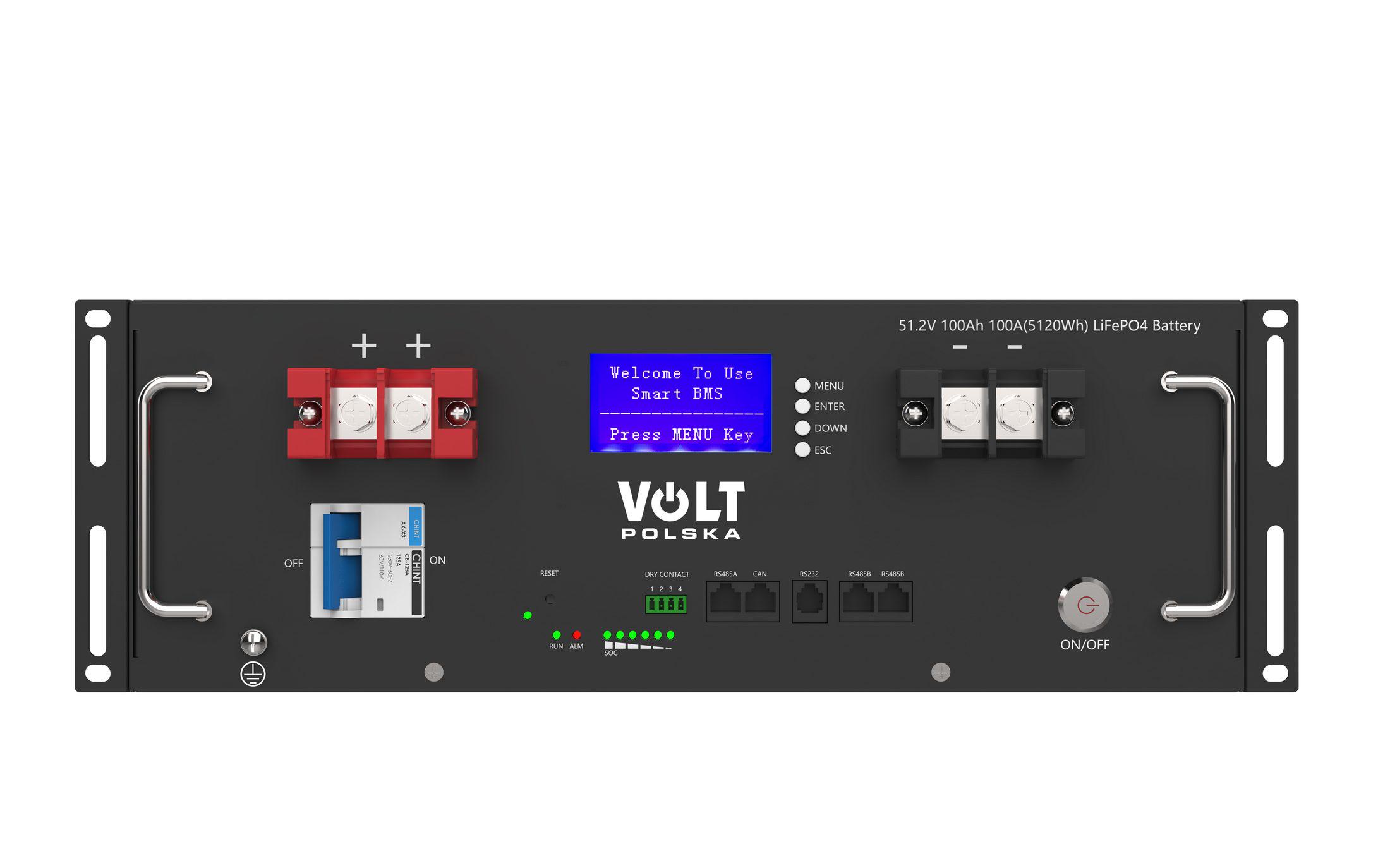Накопитель энергии Volt Polska ULTRA-5 RACK 51,2V 100 Ah 100A 5120 Вт/ч (6AES51R010)