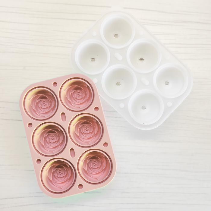 Форма для льда Роза силиконовая Розовый (1101) - фото 2