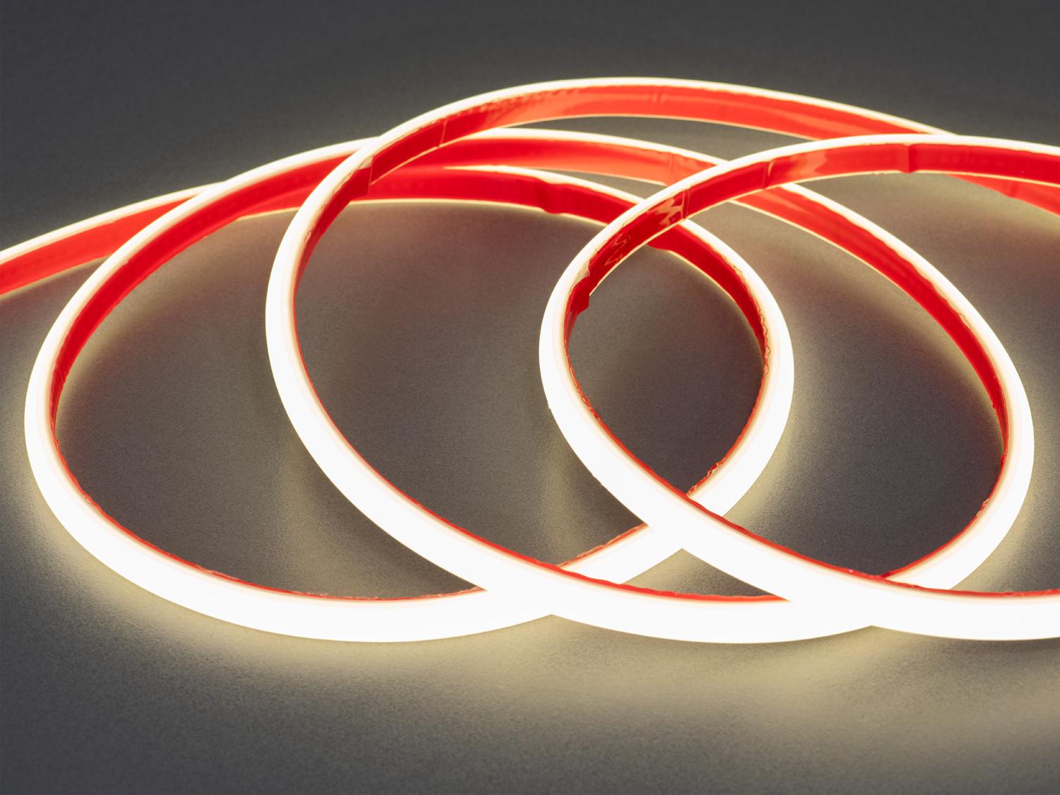 Светодиодная лента 220 В 288 диодов на метр герметична 10 мм Нейтральный Белый (P220M-COB-320-NW-65-10)