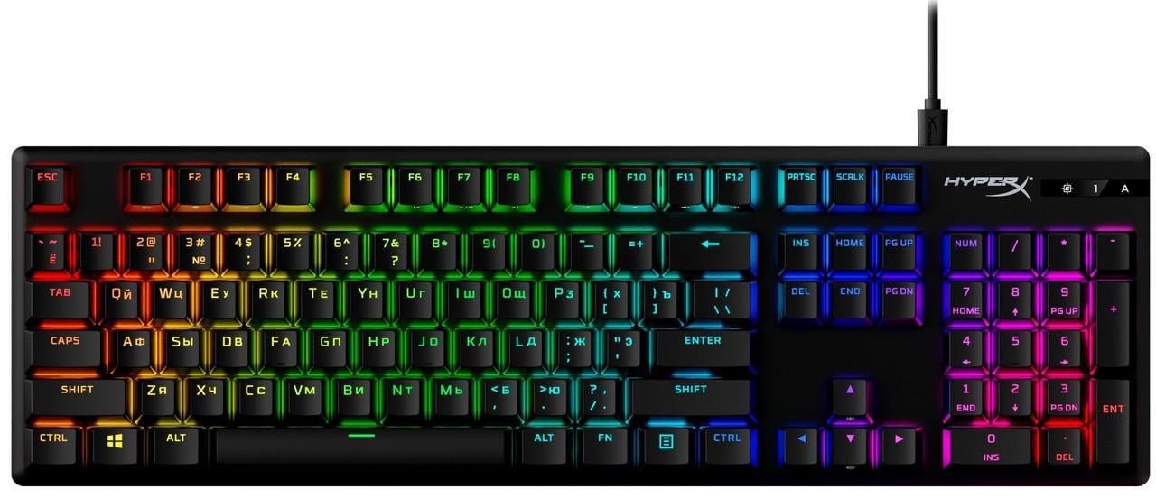 Клавіатура HyperX Alloy Origins PBT RGB Mechnical Червоний (639N3AA)