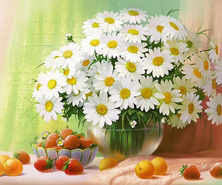 Картина по номерам Brushme Букет ромашек 40х50 см (G320)