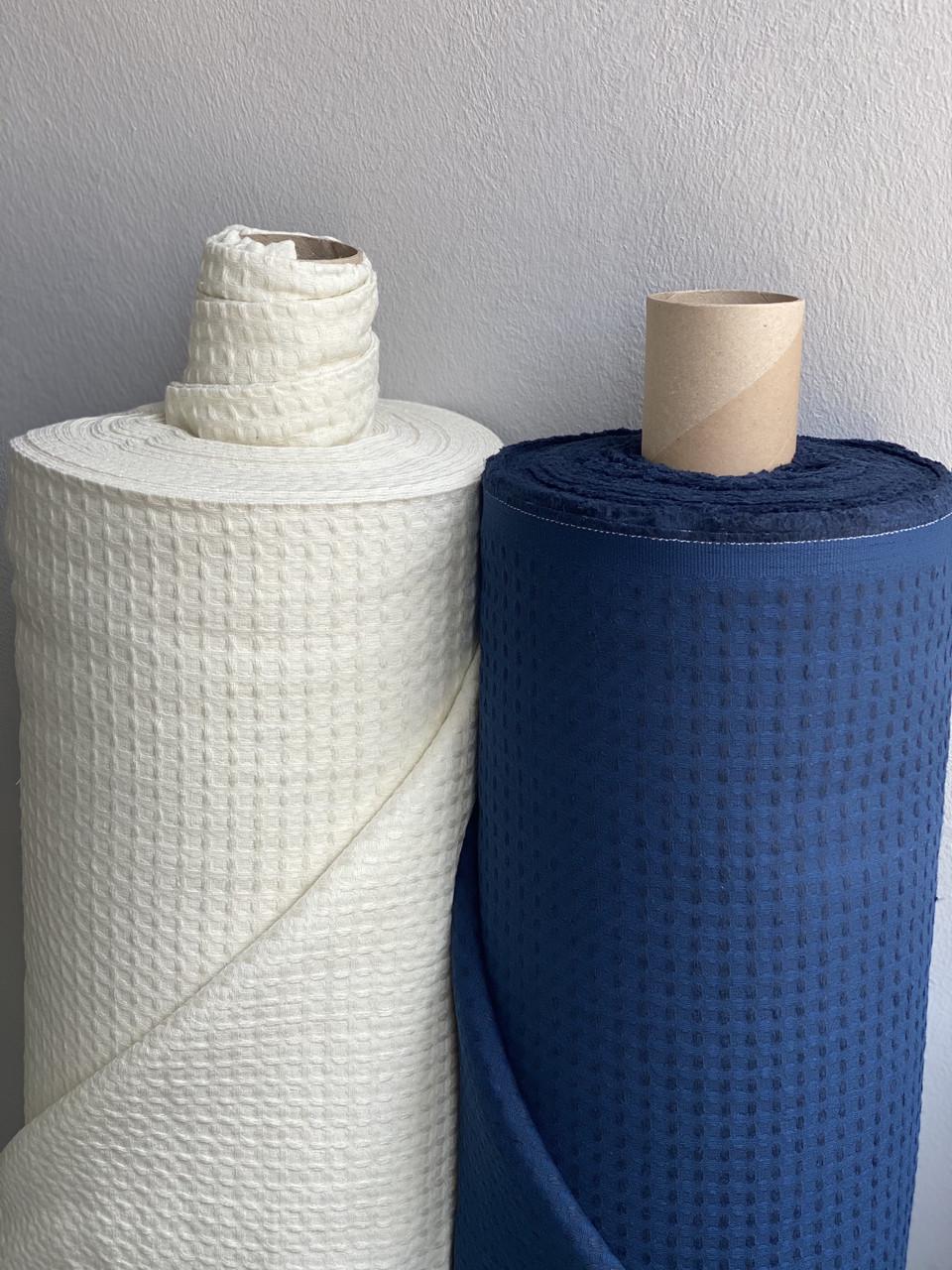 Ткань LINEN PLUS CRASH EFFECT 54% лен 46% хлопок 200 см Синий (1929-415-999MZ) - фото 4