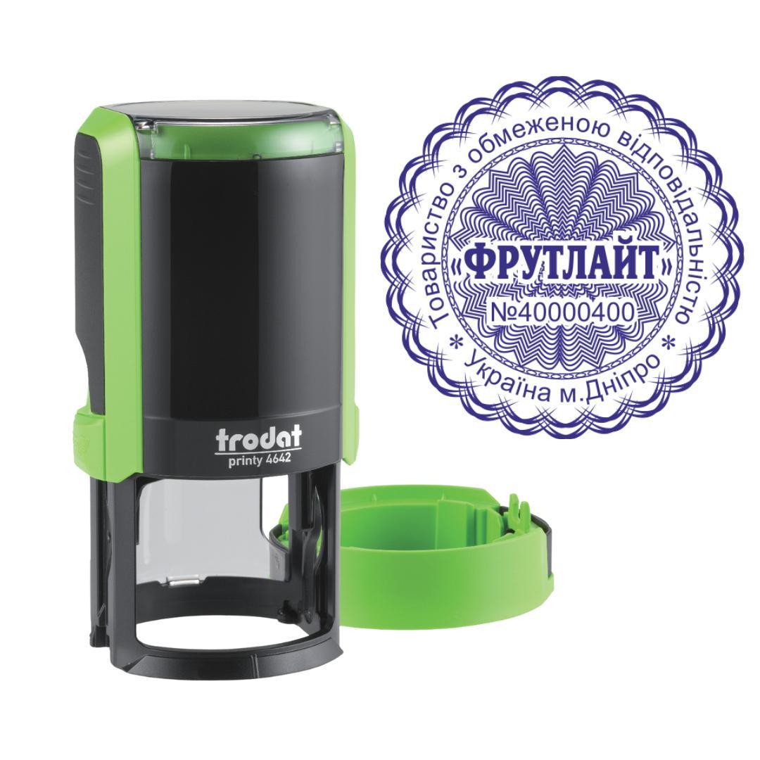 Печатка ТОВ на автоматичному оснащенні Trodat Printy 4642 з ковпачком Зелений (ТОВ21/4642/G)