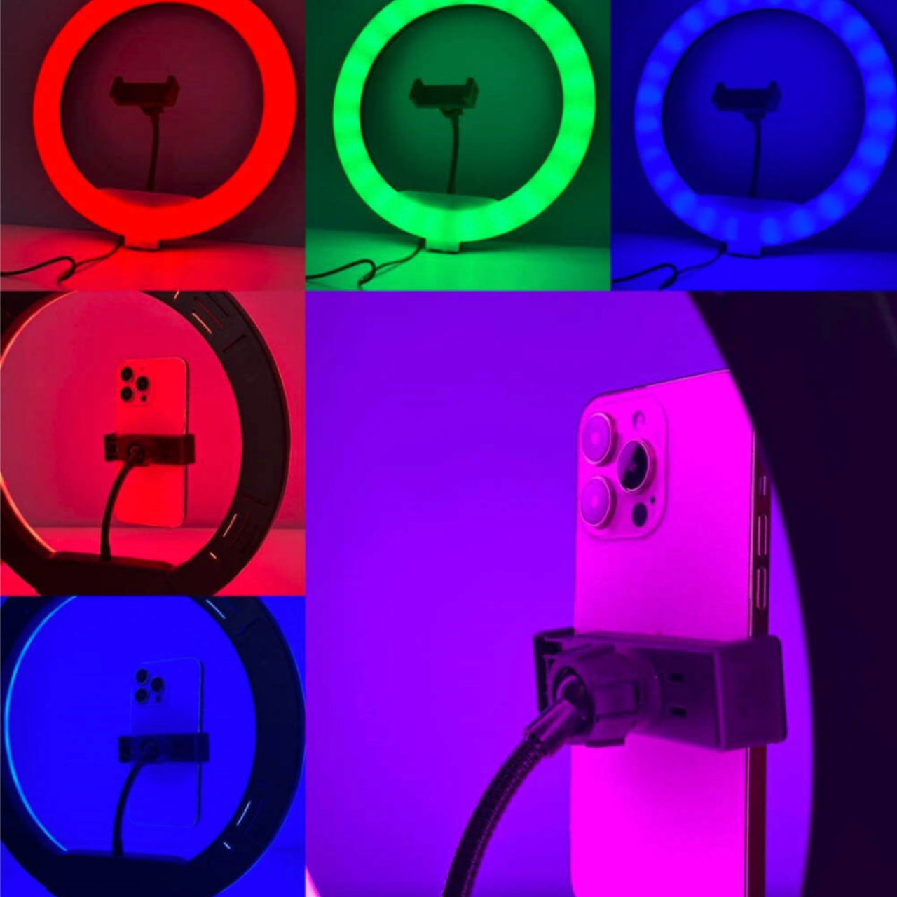 Кольцевая лампа RGB 26 см (22060805) - фото 8 Кольцевая лампа RGB 26 см (22060805) - фото 8