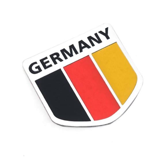 Эмблема алюминиевая флаг Германии с надписью Germany 5,5х5,5 см. (1092777963)