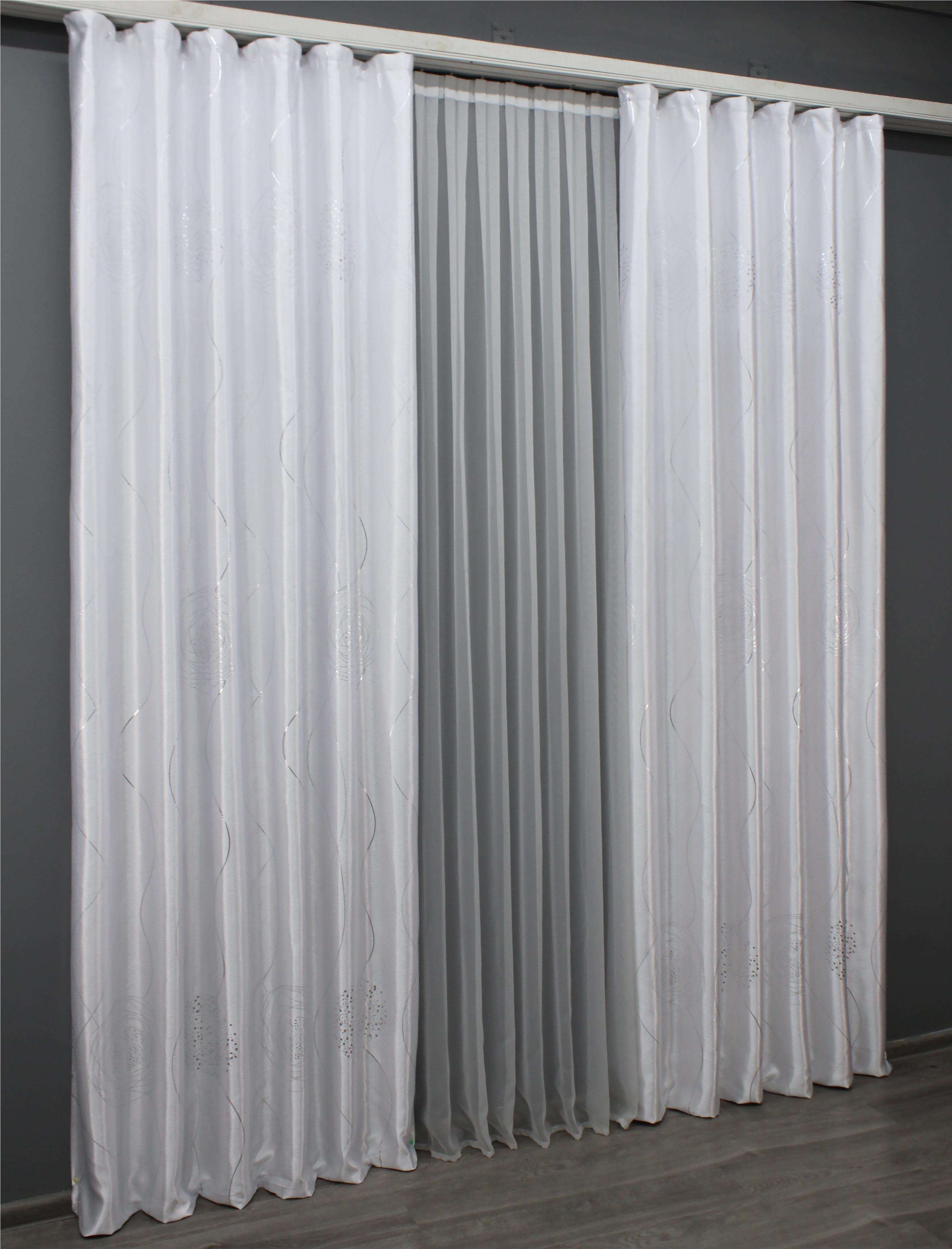 Комплект готовых штор VR-Textil Софт № 1415ш 100х270 см 2 шт. Белый (31-669) - фото 4