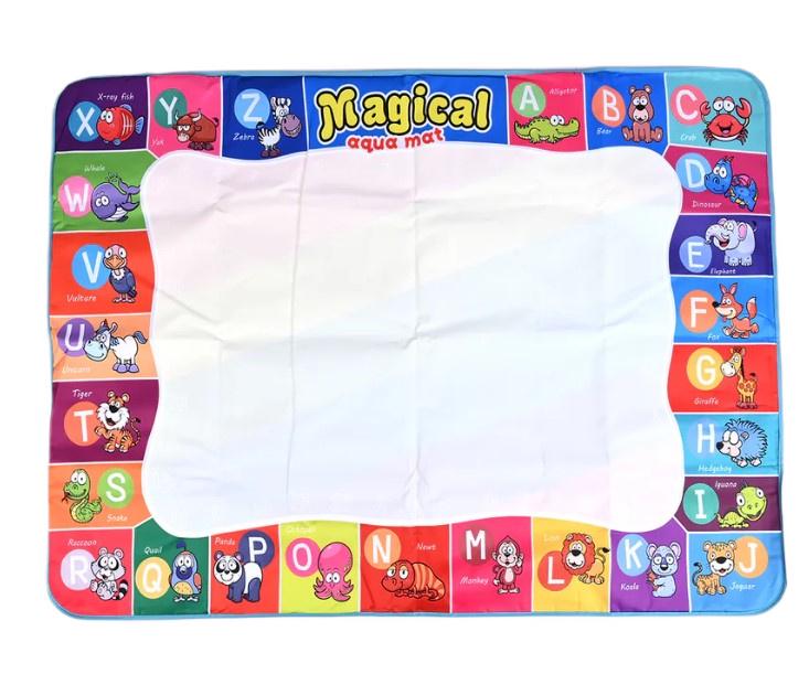 Детский водяной коврик для рисования Magical Aqua Mat 120х90 см с водными маркерами (2104619365)