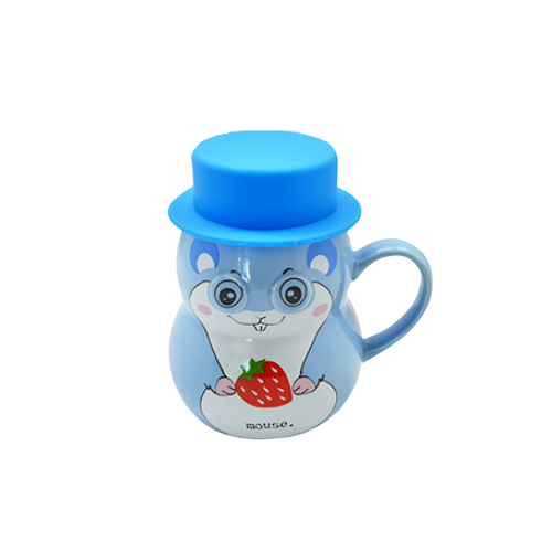 Чашка Stenson с крышкой Бурундук R88405 380 мл (543937)