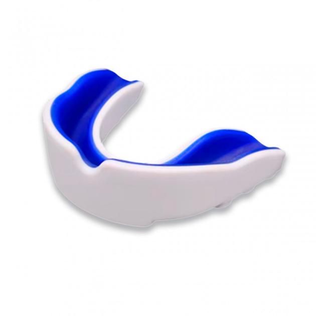 Капа боксерская Venum E00 двухслойная с футляром Белый/Синий (2331522236)