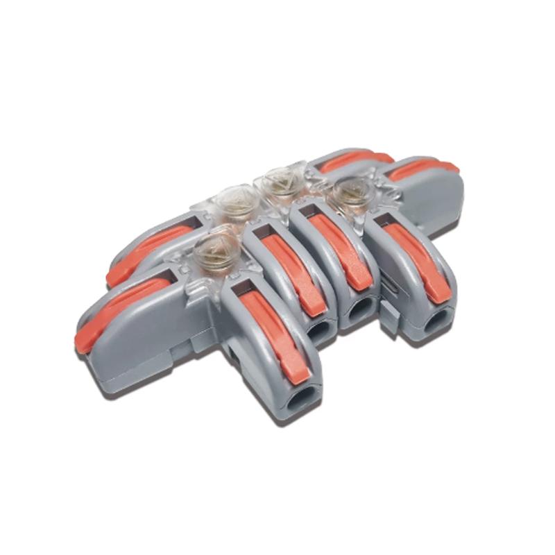 Клема прохідна Tactix 0,5-4 мм2 32А 1-7 набірна 67,6х33,7х14,5 мм Помаранчевий (L11F)