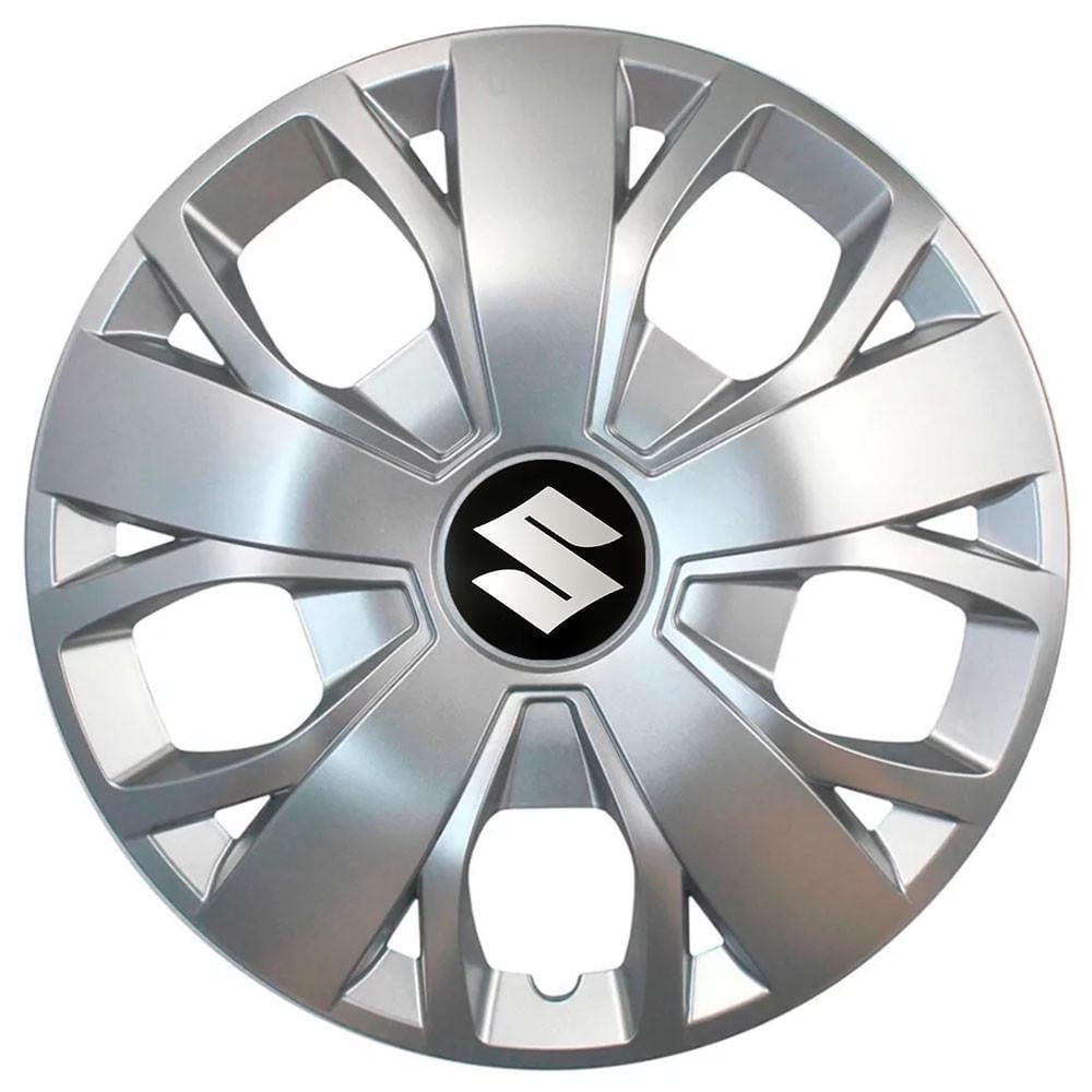 Колпаки SJS 420 с логотипом Suzuki R16 4 шт. Серебряный