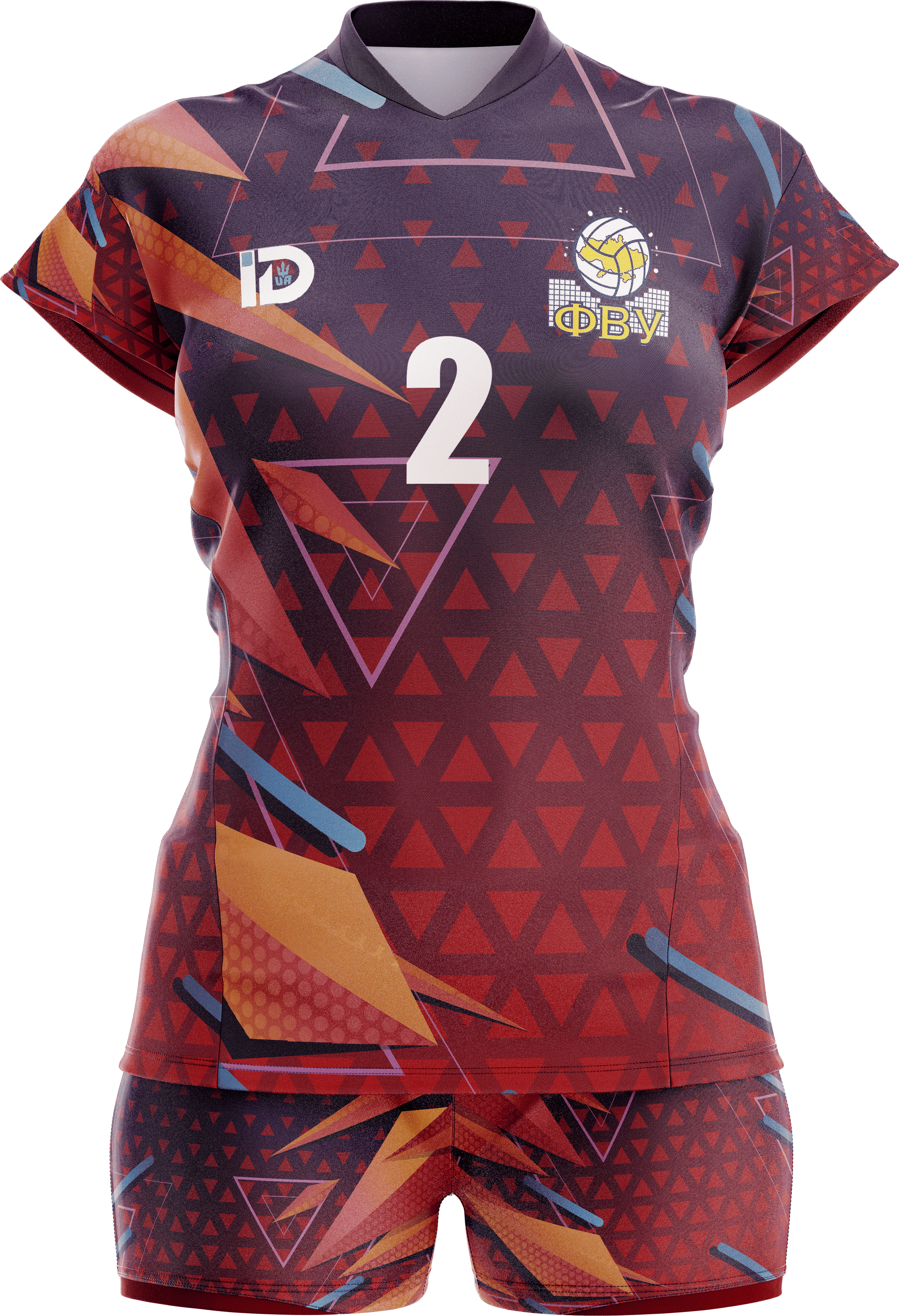 Волейбольна форма жіноча ID Sport М Помаранчовий/Фіолетовий (20121557-1)