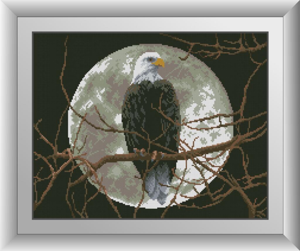 Алмазна мозаїка Dream Art Орел під місяцем 39x49 см (DA.30238)