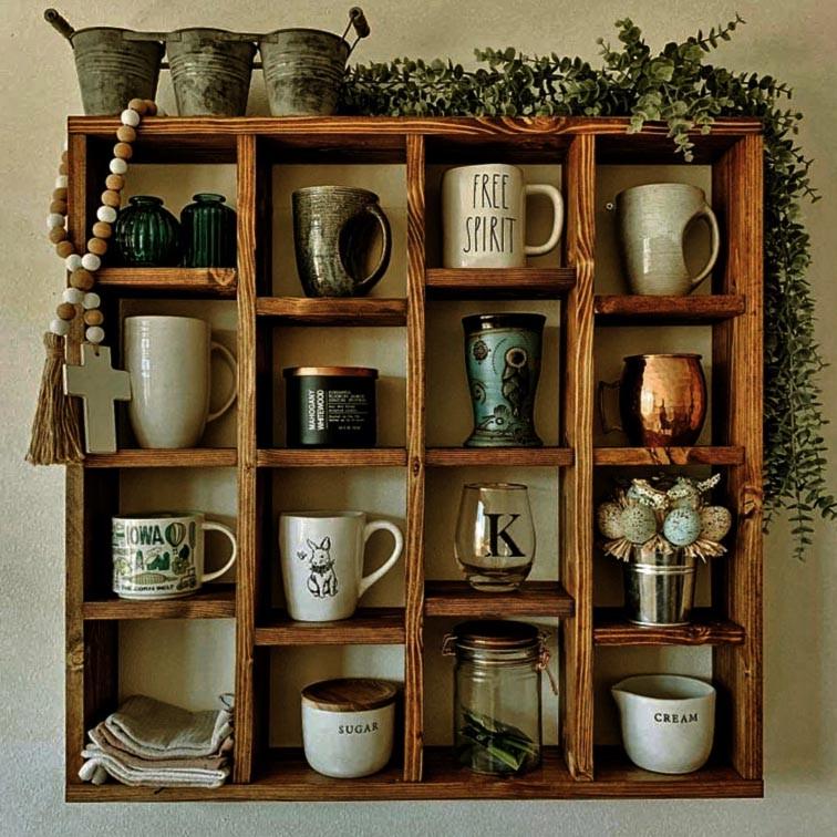 Полка для кружек из дерева Кармир Латте (СДК-004016)