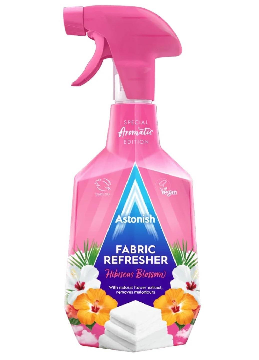 Нейтрализатор запахов для текстиля, ковров и одежды Astonish Fabric Refresher Цветы Гибискуса 750 мл (E-00731) - фото 1