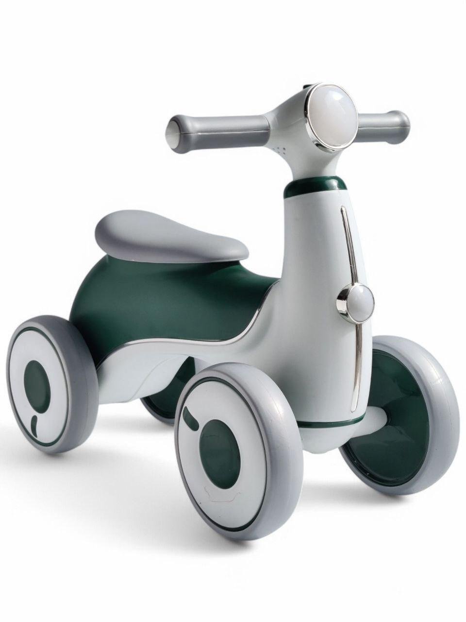 Біговел Vintage Scooter XS008 на 4 колесах до 40 кг зі світловими та звуковими ефектами Зелений (XS008r-s) - фото 1