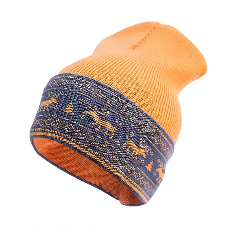 Шапка София 412-4 из шерсти мериноса 50-54 см Оранжевый