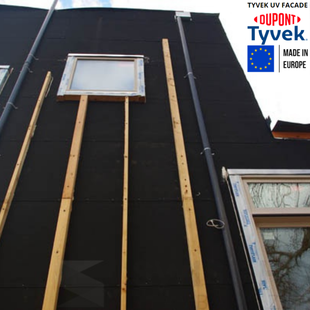 Мембрана ветроизоляционная Tyvek UV Facade 1,5x50 м 75 м2 195 г/м2 (3100251) - фото 9 Мембрана ветроизоляционная Tyvek UV Facade 1,5x50 м 75 м2 195 г/м2 (3100251) - фото 9