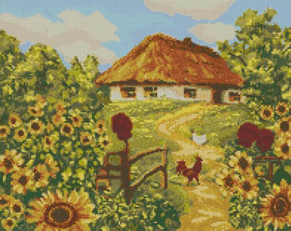 Алмазная мозаика Идейка Деревенская В гостях у бабушки 40х50 см холст на подрамнике (АМ6048-mt)
