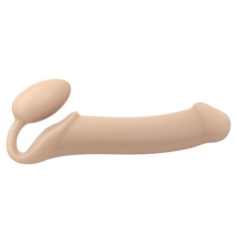 Страпон безремінний Strap-On-Me Silicone Bendable Strap-On XL 15,8 см Тілесний (25263)