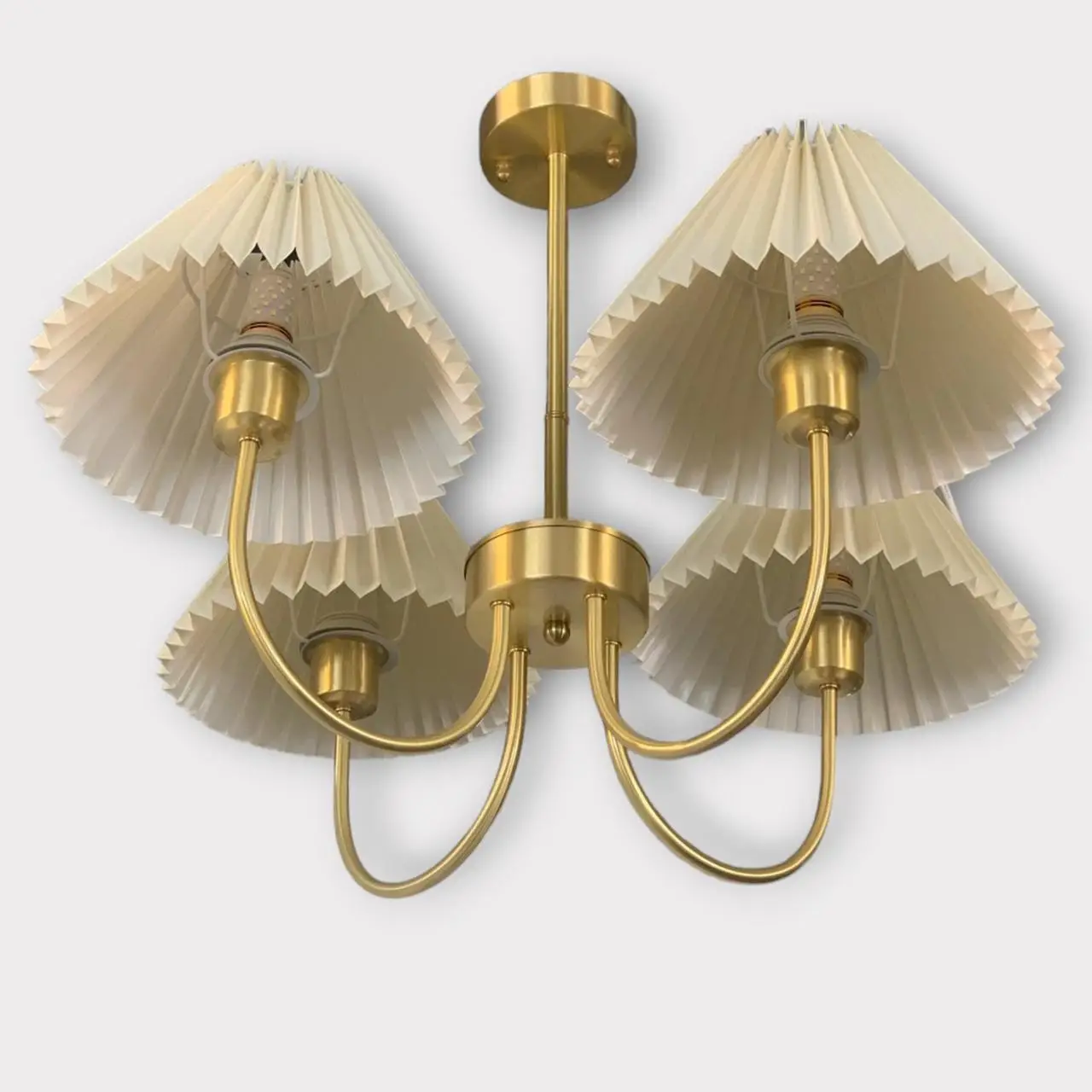 Люстра светодиодная Звон cx911 на 4 плафона Золотистий