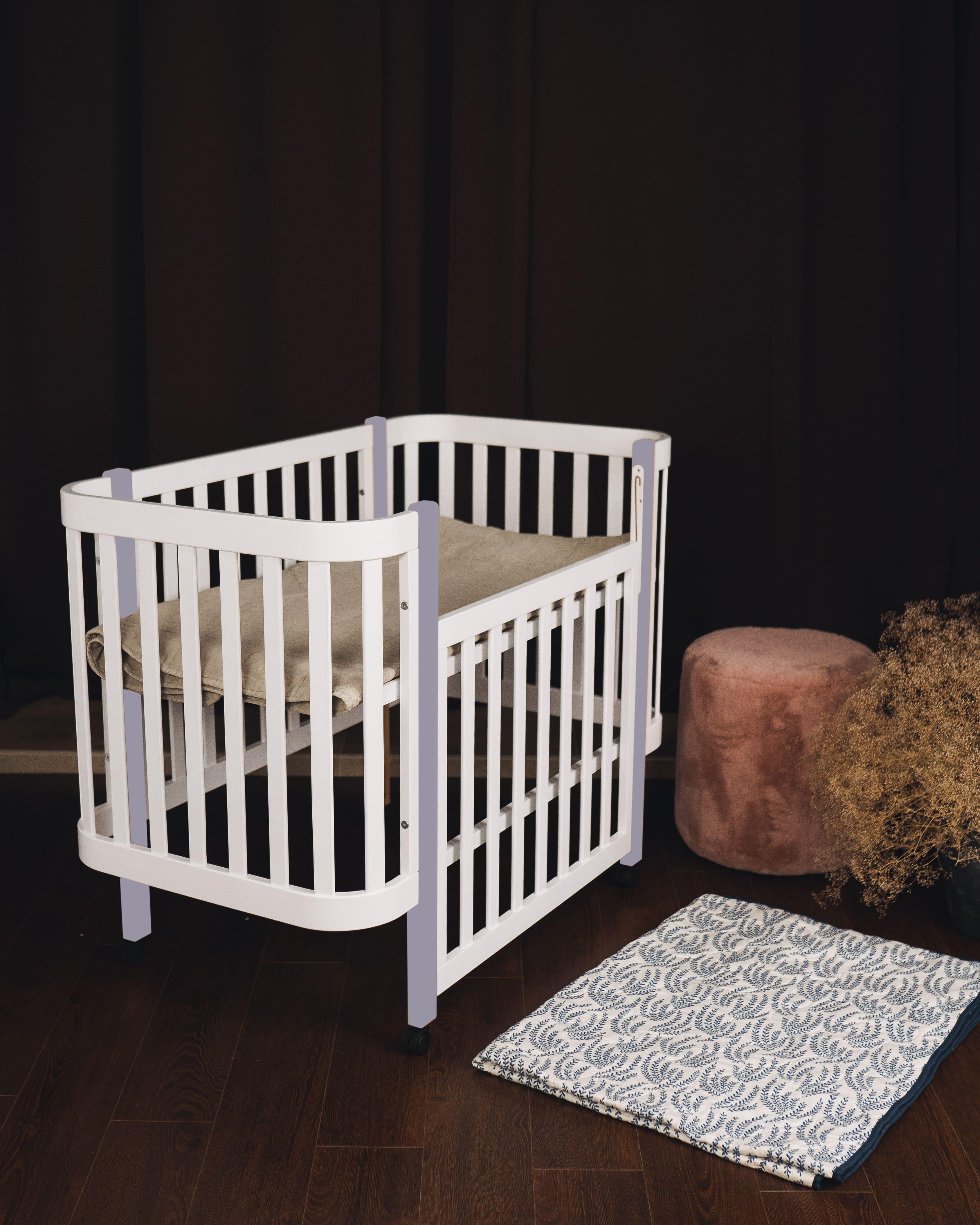 Детская кроватка Dominanta Милано с опускной боковиной Белый (ЛД 7 Б_02) - фото 3 Детская кроватка Dominanta Милано с опускной боковиной Белый (ЛД 7 Б_02) - фото 3