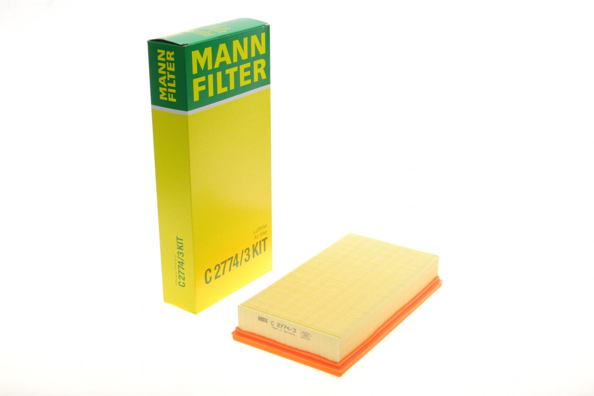 Фильтр воздушный Mann-Filter для Ford Connect 1,8 16V/TDCi 02-13/Focus 1,4-2,0 16V/1,8TDCi 98-04/Fiesta 1,8TDI 00-02 (C 2774/3 KIT)