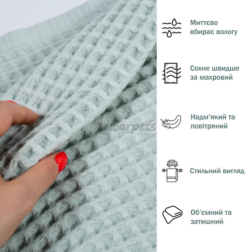 Полотенце для бани Waffle Towel 80х160 см Мятный (20313541) - фото 2