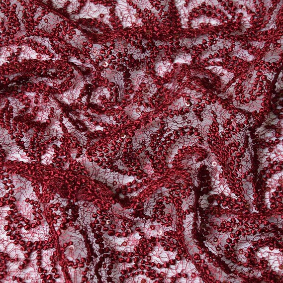 Тканина гіпюр IDEIA Venezia 1,3 м Вишневий (2200004145242)