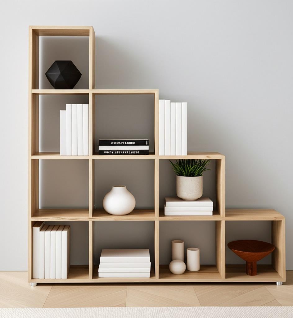 Стелаж настінно-підлоговий MEBLIBUD KUB модульний 10 секції Дуб крафт золотий (31957/5) - фото 3 Стелаж настінно-підлоговий MEBLIBUD KUB модульний 10 секції Дуб крафт золотий (31957/5) - фото 3