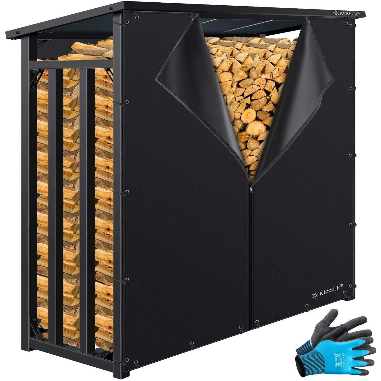 Дровница из металла KESSER 3,3 м3 188x70x183 см
