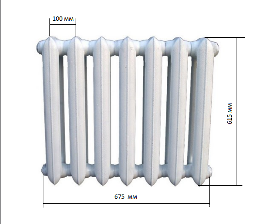 Решітка для батареї 7-секційна Pro Trade Екран ЕД-7 610х150х665 мм Білий (21476094) - фото 5