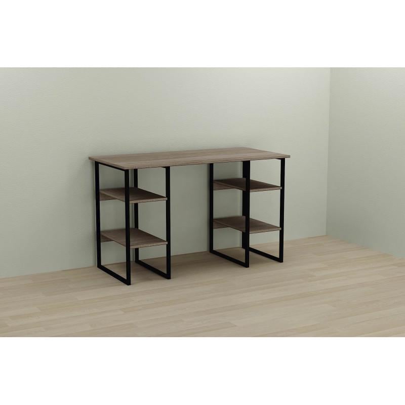 Компьютерный стол Ferrum-decor Karen метал/ДСП Черный/Дуб сонома трюфель (FRD-102041)