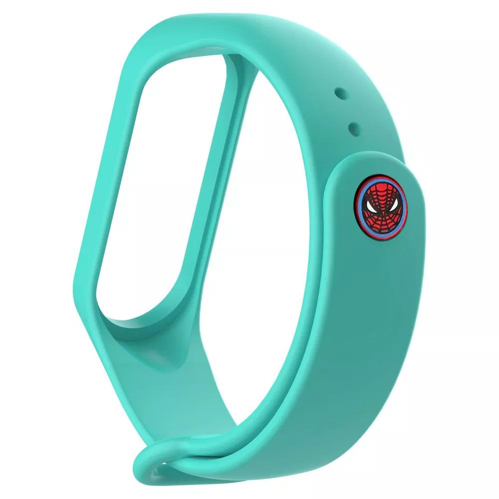 Ремінець силіконовий Super Heroes Spider Man для фітнес-браслету Mi Band 5/6 М'ятний (13925593) Ремінець силіконовий Super Heroes Spider Man для фітнес-браслету Mi Band 5/6 М'ятний (13925593)