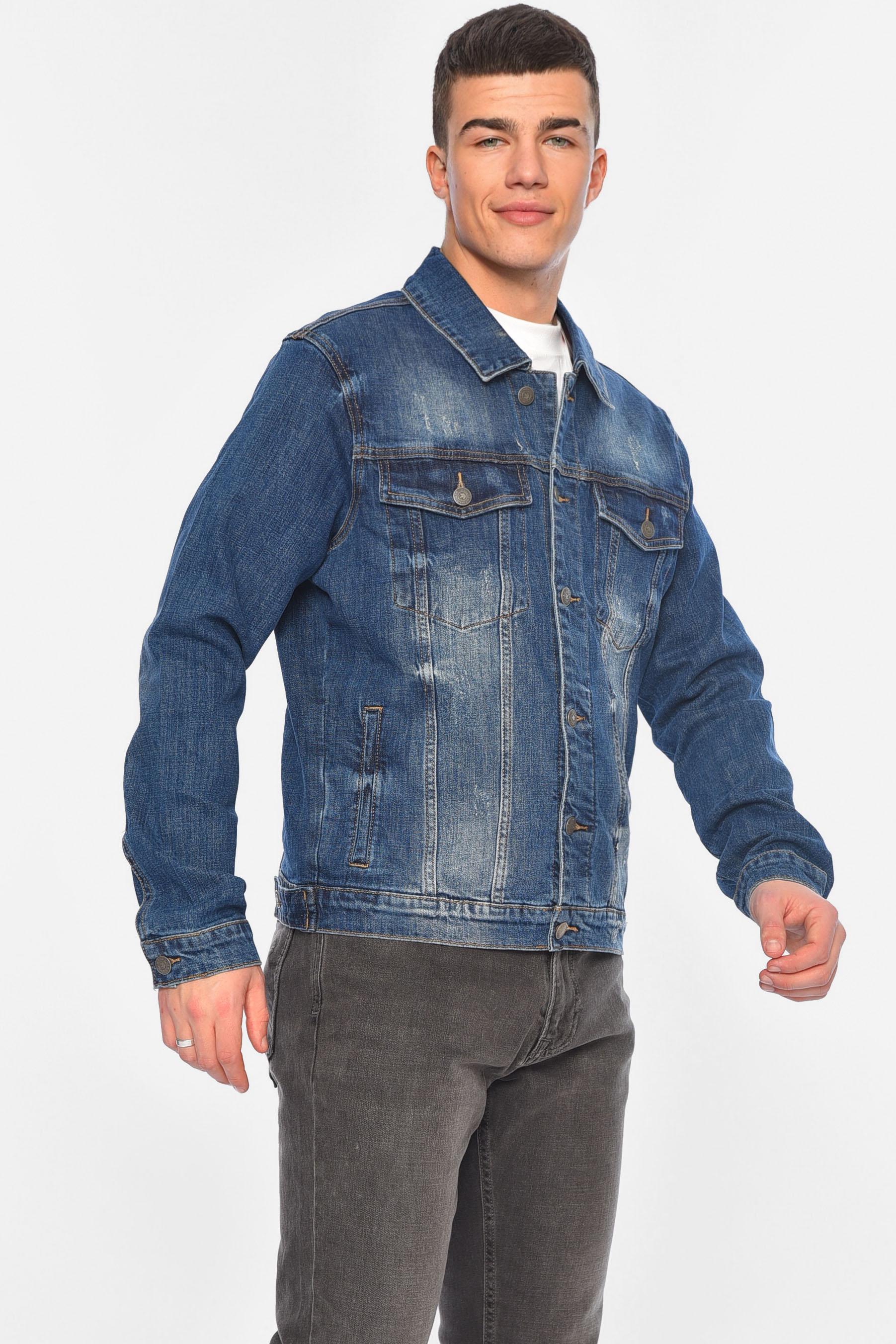 Джинсовка мужская S Синий (189272) - фото 2