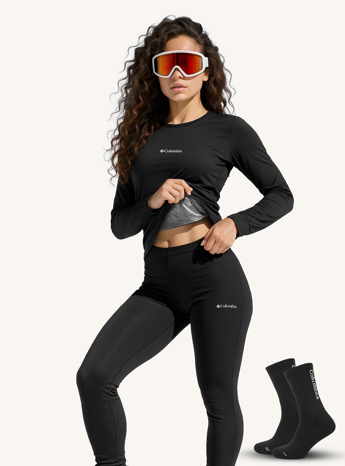 Термобілизна жіноча Columbia 9647 Omni Heat та термошкарпетки L Чорний (73300)