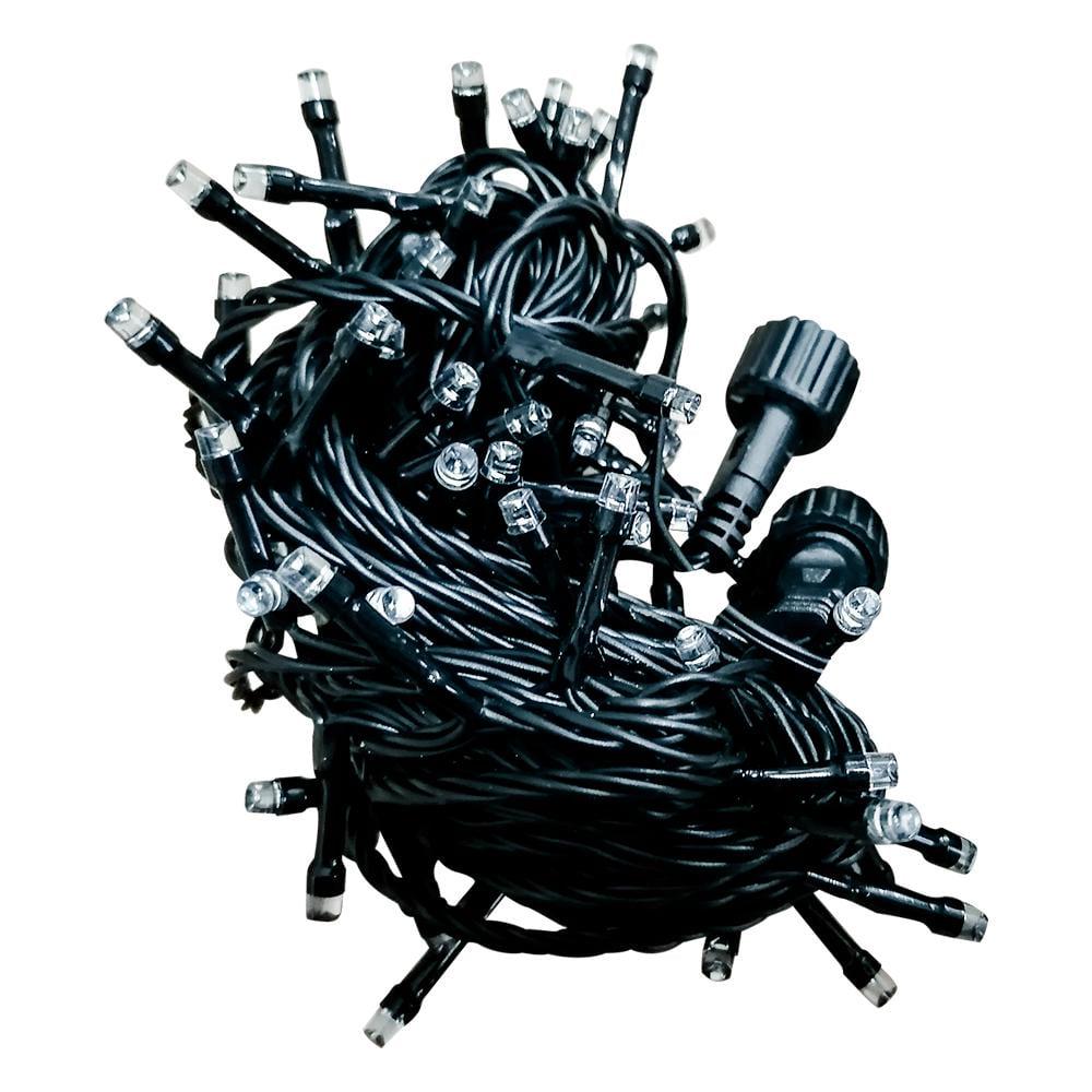 Гирлянда Velmax V-SSL Линейная для удлинения основной гирлянды 100 LED 7500К кабель IP65 10 м Черный (00000053417)