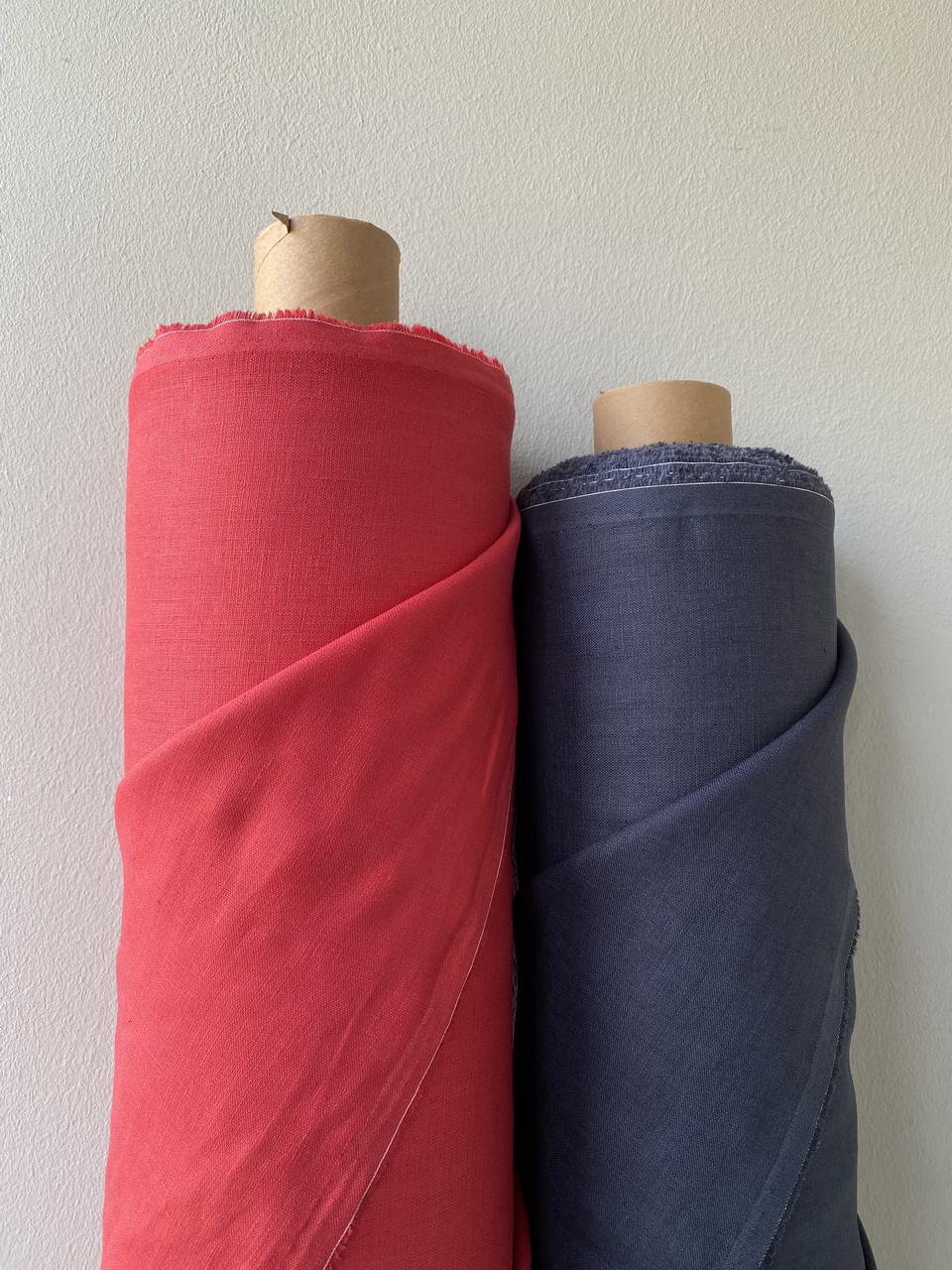 Ткань рубашечно-платьевая LINEN PLUS 100% лен 143 см 1427 Красный - фото 6